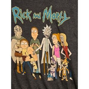 Rick and Morty T Shirt Mens Medium Grey Graphic Adult Swim Ripple Junction Crew
